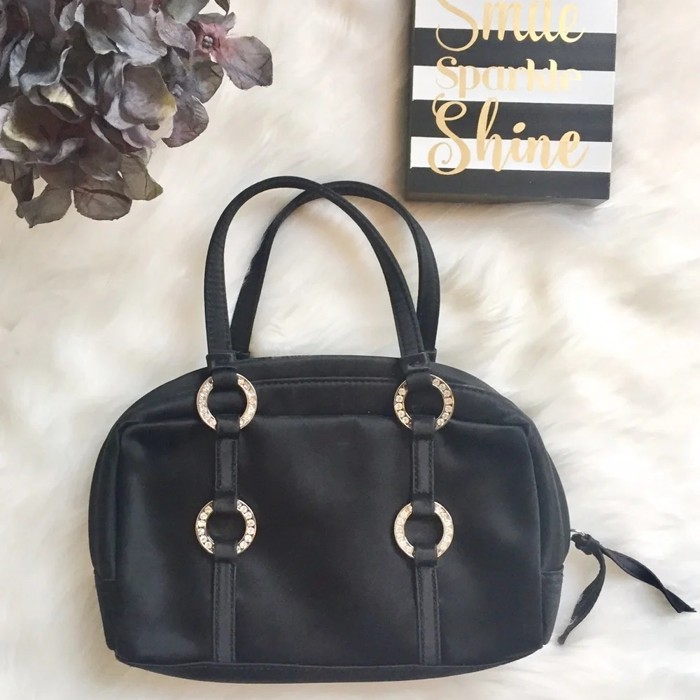 HYPE Black Purse with Diamonds and Silver